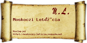Moskoczi Letícia névjegykártya